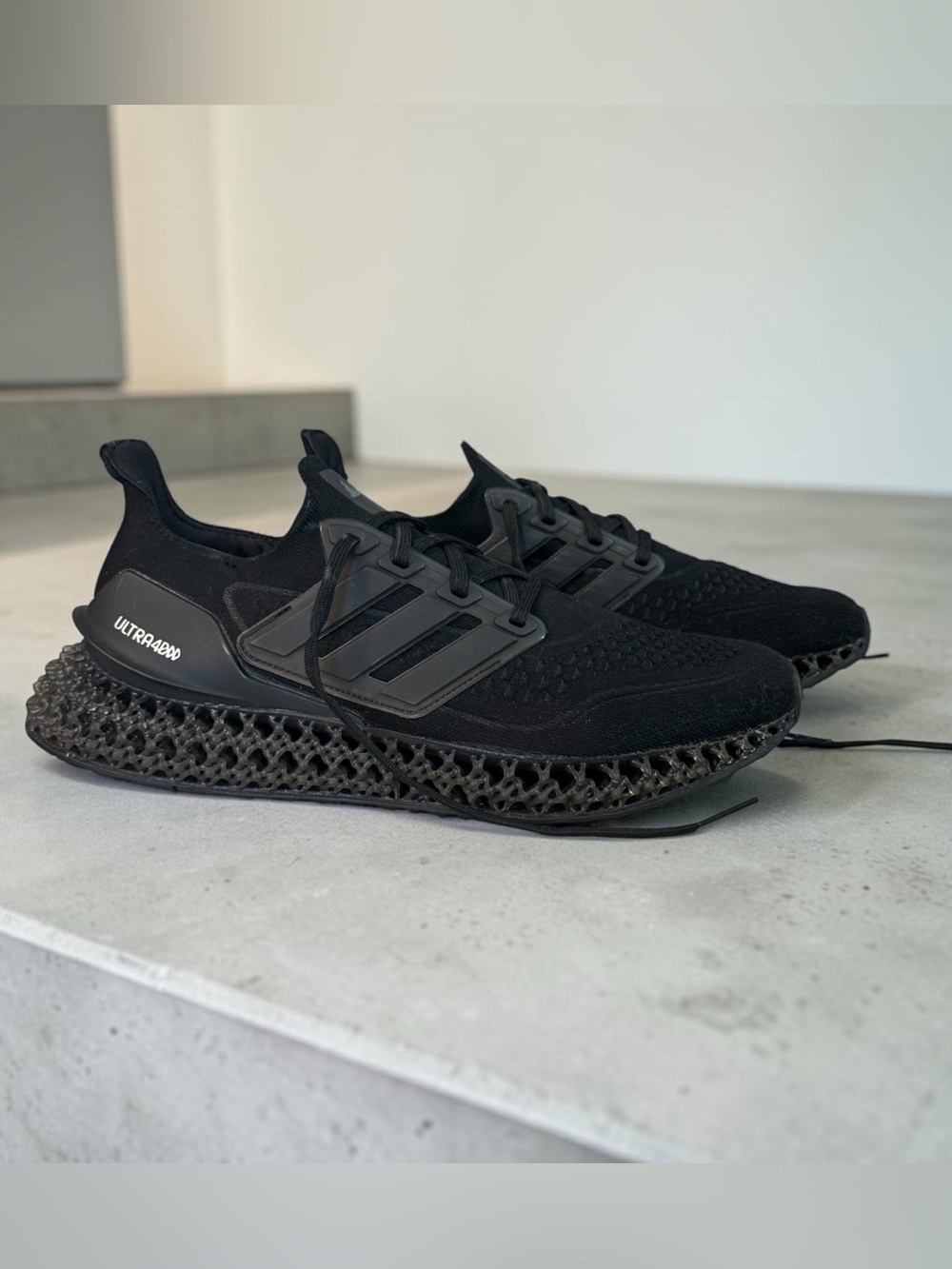 Adidas Ultra 4D Black Running Sneakers Men’s Size 9.5 GX6632